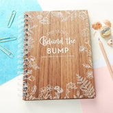 Oakdene Designs Notebooks Personalised 'Behind The Bump' Walnut Pregnancy Journal